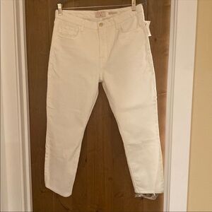 ⛱️🔥Jen7 (by 7 For All Mankind) - White Cropped Skinny Jeans - 14